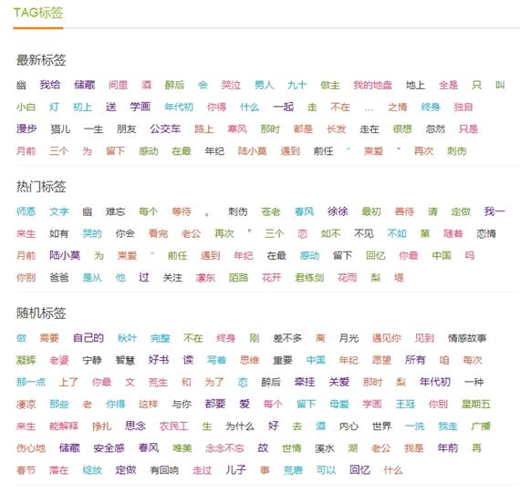 tag标签,网站优化